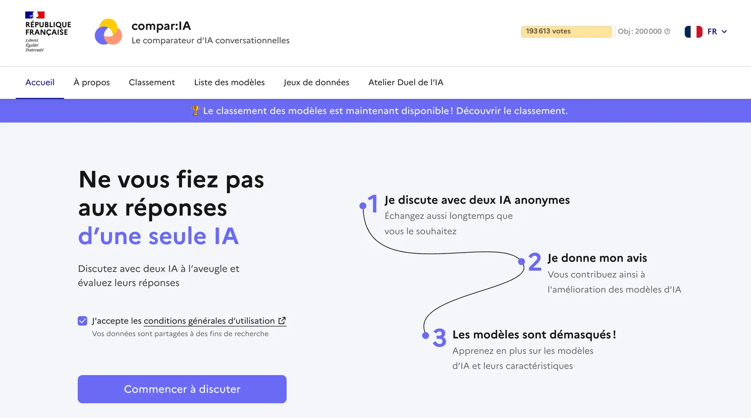 compar:IA un outil gratuit qui permet de sensibiliser les citoyens à l'IA générative et ses enjeux